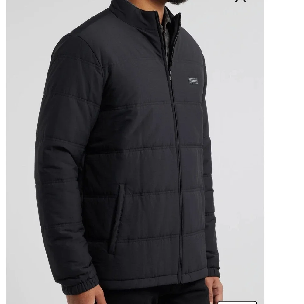 TravisMathew Mens Black Palisades‎ Quilted Puffer Jacket Full Zip Style Size M